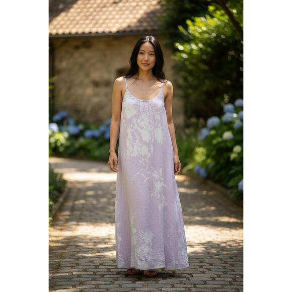 AllSaints Paola Futurae Pink Floral Maxi Dress Women’s Size 0 Lined Flowy Boho - Picture 1 of 12